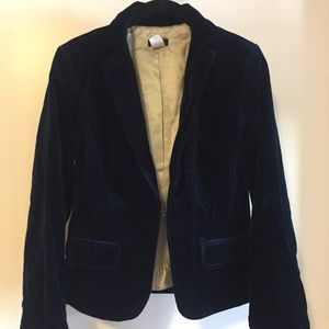 J.Crew Navy Velvet Blazer